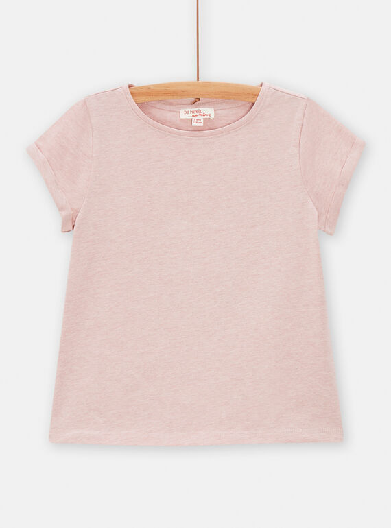 Rosa Puppen-T-Shirt mit kurzen Ärmeln für Mädchen TAESTI2 / 24S901V2TMCD328