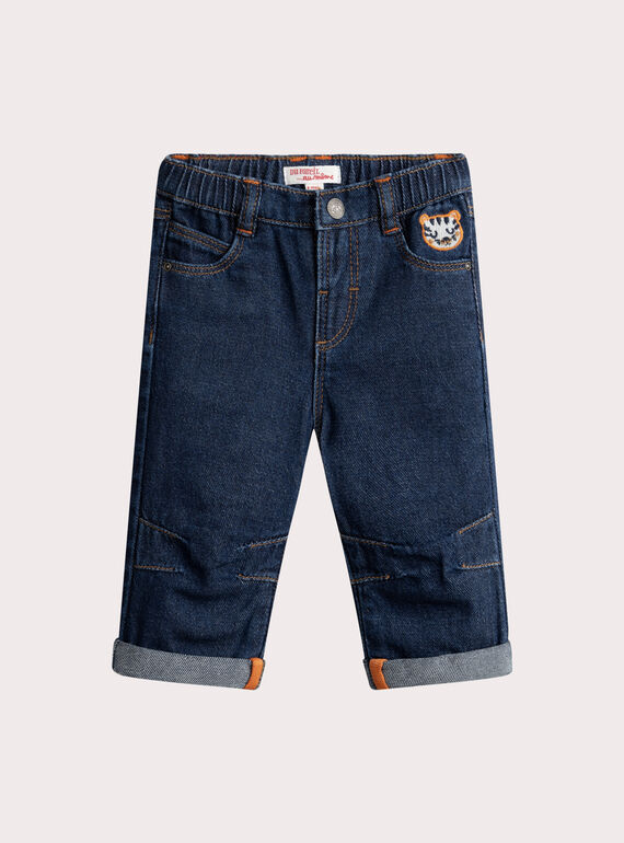 Jeans aus dunklem Denim Kleinkind Junge VUKOJEAN / 24WG1031JEAP274