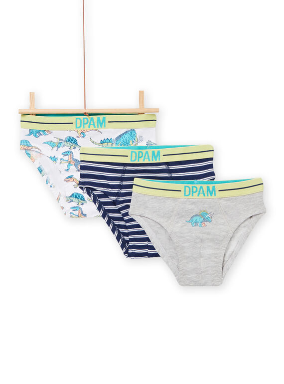 Set mit 3 Dinosaurier-Slips für Kind Junge NEGOSLIDIN / 22SH12I1D5L000