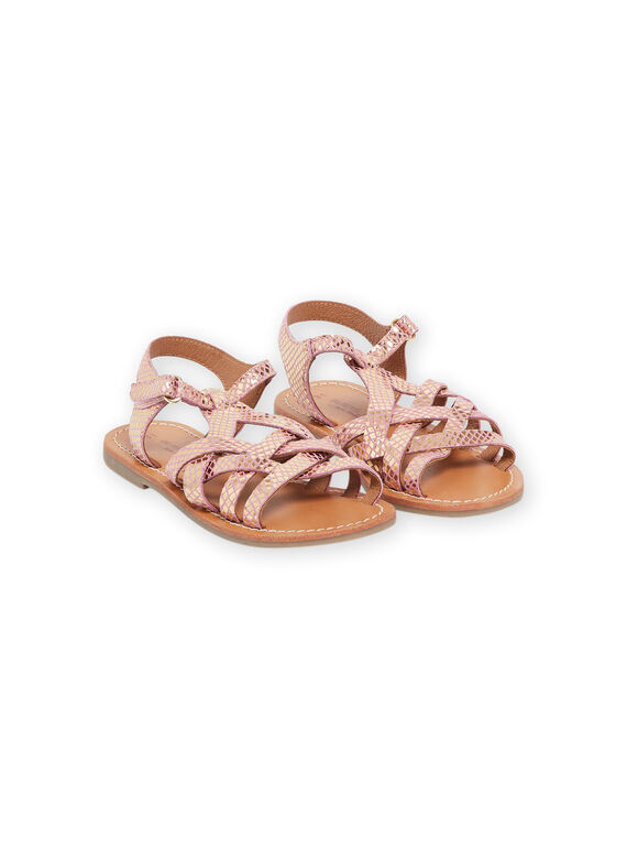 Rosa Sandalen aus Leder RASANDECAIL / 23KK3569D0E030