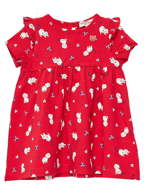 Bedrucktes Babykleid aus Jersey für Mädchen JIGRAROB2 / 20SG09E2ROB050