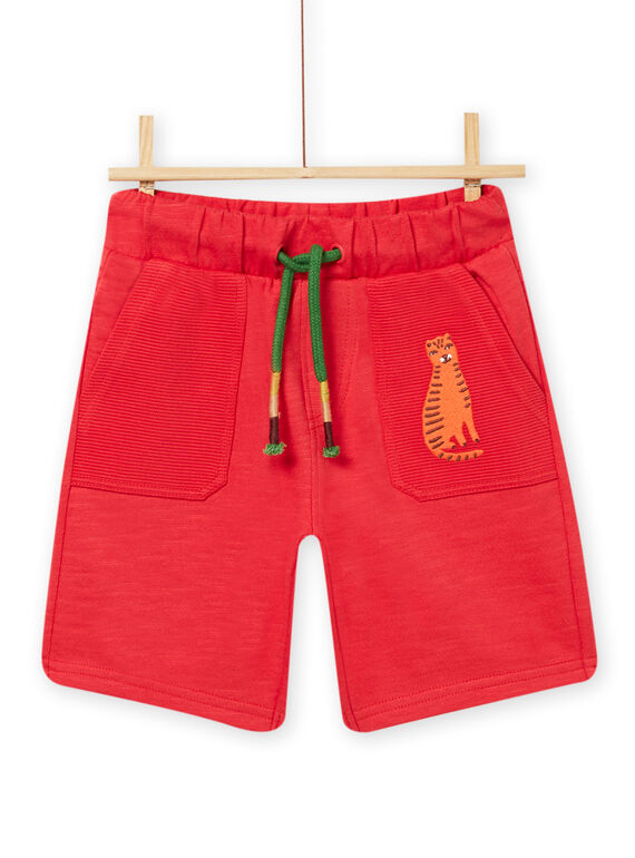Rote Bermuda-Shorts Kind Junge NOFLABER2 / 22S902R1BERF517