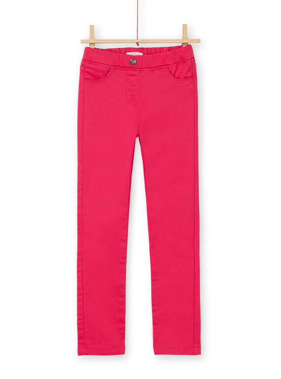 Dunkelrosa Jeggings in gefärbtem Kleidungsstück LAJOJEG2 / 21S90144D2BF507