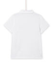 Weißes Piqué-Poloshirt für Kinder Jungen NOJOPOL4 / 22S90262POL000
