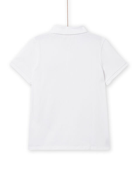 Weißes Piqué-Poloshirt für Kinder Jungen NOJOPOL4 / 22S90262POL000