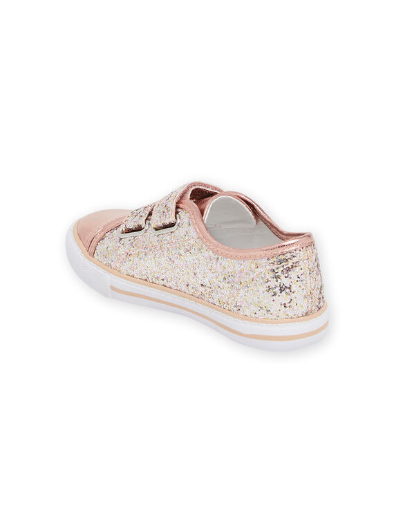Rosa Pailletten-Sneakers Kind Mädchen NATOILGLITP / 22KK3598D16030