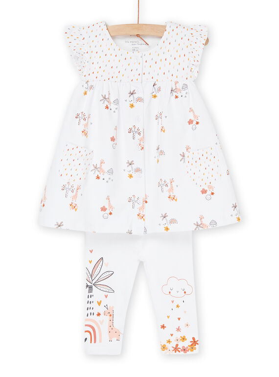 Kleid und Leggings mit Fantasiemuster ROU1ENS1 / 23SF0362ENS000