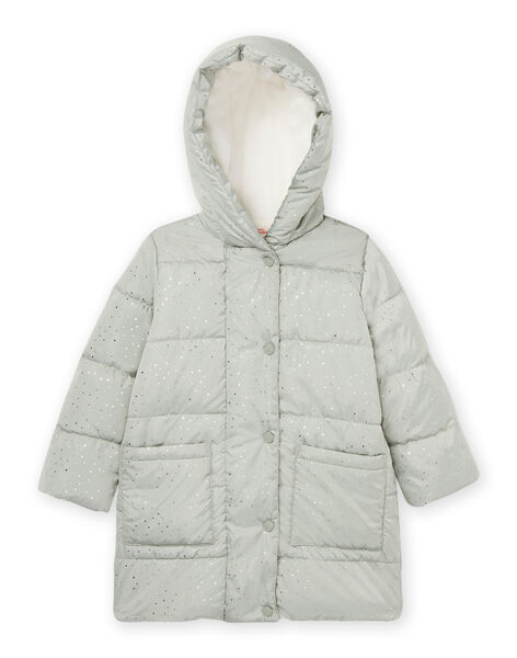 Daunenjacke mit Kapuze mit goldenen Punkten bedruckt PALONDOUN1 / 22W901F2D3E626