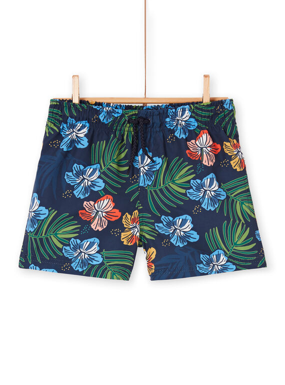 Nachtblaue Badeshorts für Jungen LYOMERBOXTRO / 21SI02DCMAI705
