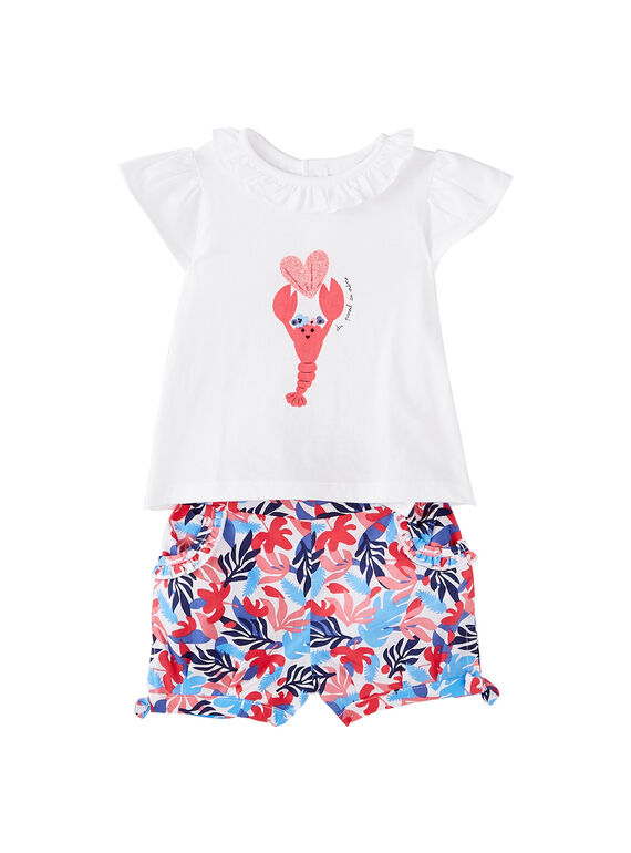 Baby-Kombination aus Shorts und T-Shirt für Mädchen JICEAENS / 20SG09N3ENS000