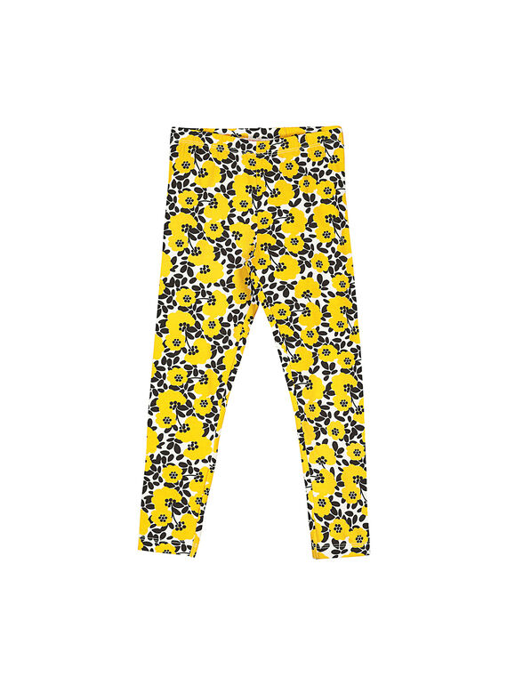 Leggings mit Blumendruck für Mädchen FYALILEG / 19SI0121CAL099