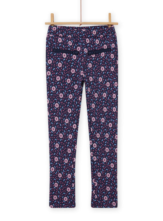 Kind Mädchen blau geblümte Hose MAPLAPANT1 / 21W901O1PANC202