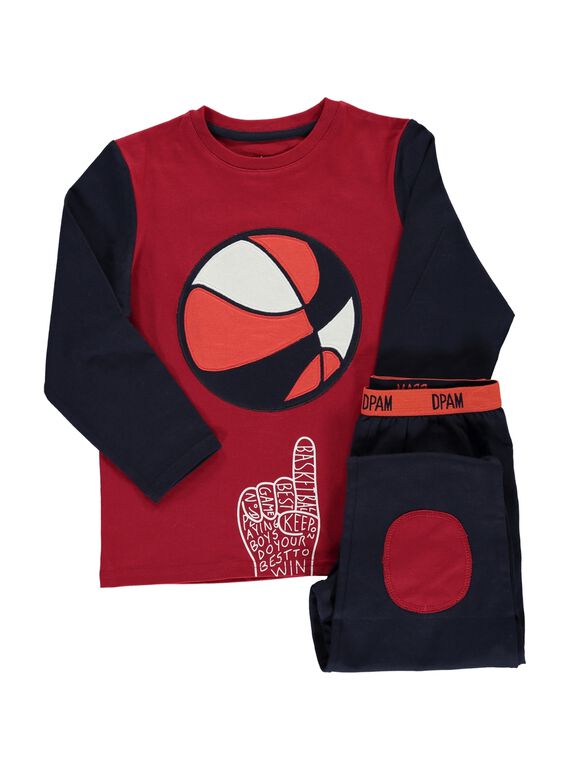 Boys' cotton pyjamas CEGOPYJBAS / 18SH1249PYJ510