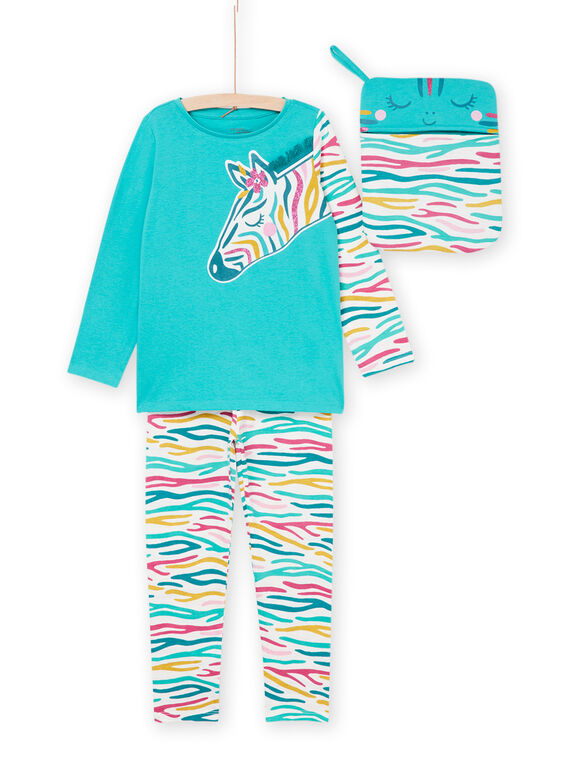 Langer Pyjama mit Zebramuster 3 Stück PEFAPYJZEB / 22WH1163PYG209