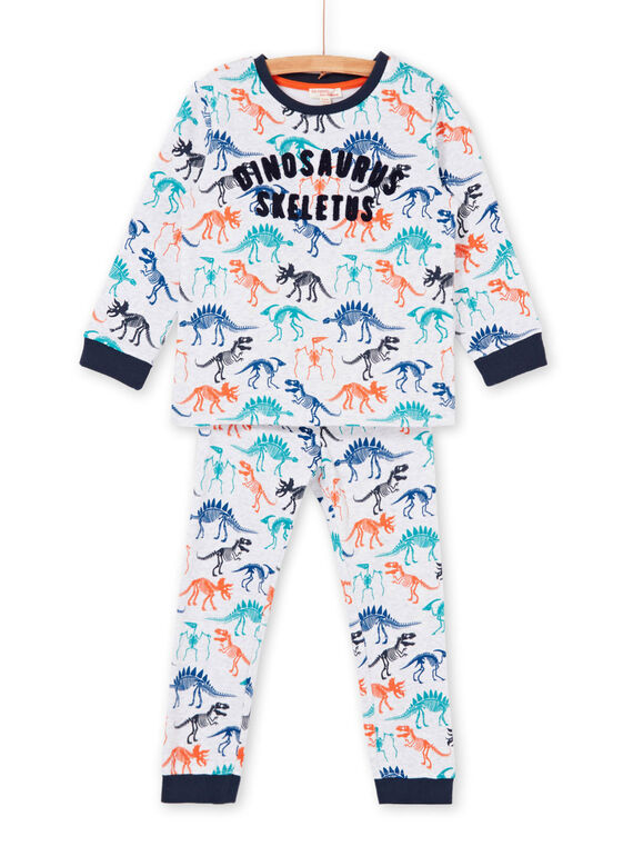 Weiß und Marineblau Dinosaurier Druck Jungen Pyjama T-Shirt und Hose LEGOPYJSKE / 21SH125APYJJ920