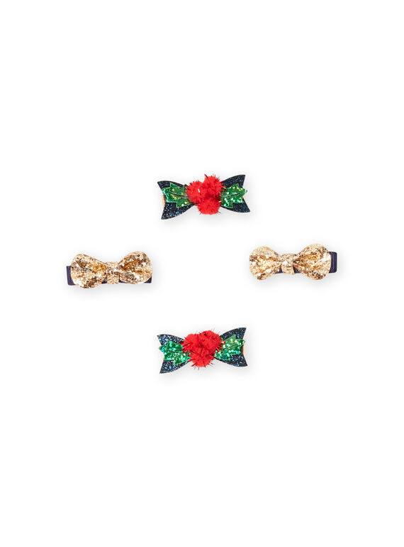 Set aus 4 sortierten Weihnachtsbirettes Kind Mädchen MYANOCLIC1 / 21WI01T8BRT955