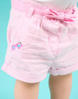 Baby Mädchen rosa gestreifte Shorts NIFICSHO2 / 22SG09U1SHOD303