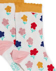 Socken ecru mit Blumendruck Kind Mädchen NYALUCHO / 22SI01P1SOQ001