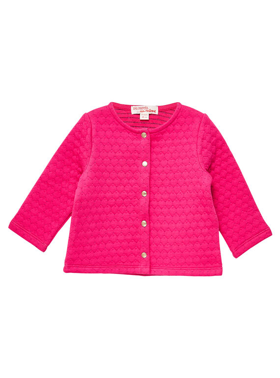Rosa Baby-Strickjacke für Mädchen JIJOCAR2 / 20SG0952CARF507