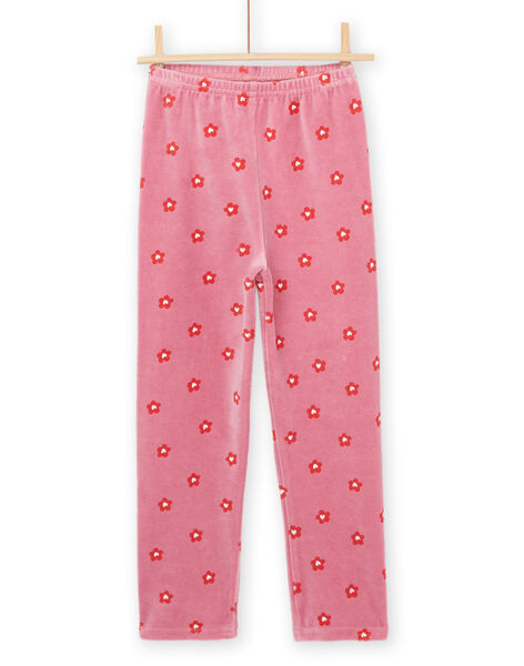 Pyjama-Set Pullover und Hose mit Blumen- und Katzenmotiv PEFAPYJGLA / 22WH1124PYJD318