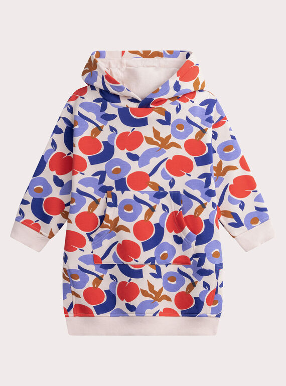 Bedrucktes Sweatshirtkleid mit Kapuze WAKAROB1 / 25S90131ROB114