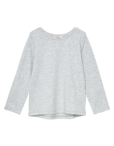 Grau chiniertes langärmeliges T-Shirt JAESTEE3 / 20S90164D32943