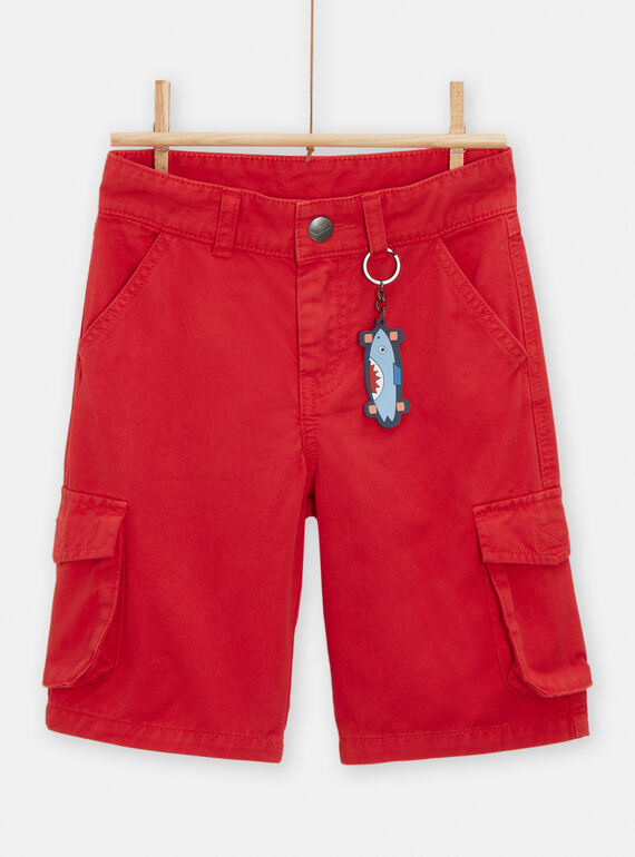 Rote Jungen-Bermuda-Shorts TOCLUBER3 / 24S902O2BERF518