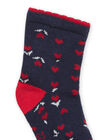 Socken mit Blumen-Jacquardmuster PYIJOSOQ3 / 22WI09D8SOQC205