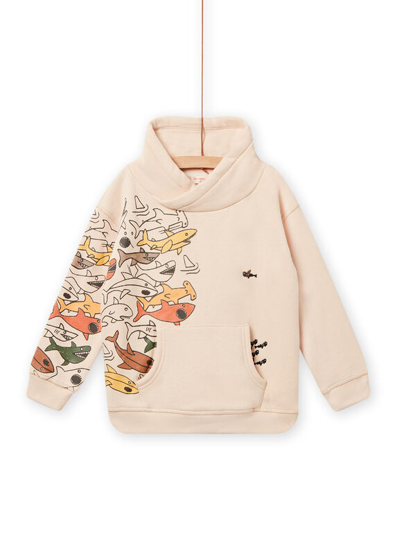 Sweatshirt mit Schalkragen und Unterwassermotiv für Kinder Junge NOVISWE / 22S902M1SWEA016