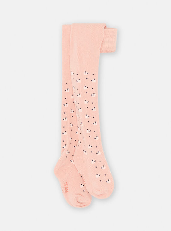 Tee-rosa Strumpfhose mit Blumenmuster für Baby-Mädchen SYIJOCOL4 / 23WI09N6COLD329
