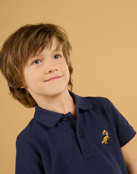 Polo-Shirt aus Piqué mit Dinosaurier-Badge ROJOPOL1 / 23S90272POL705