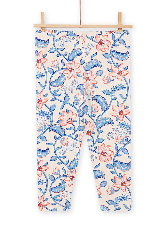 Baby Mädchen Weiße, blaue und rosa Leggings NYASANLEG / 22SI01S1CALA002