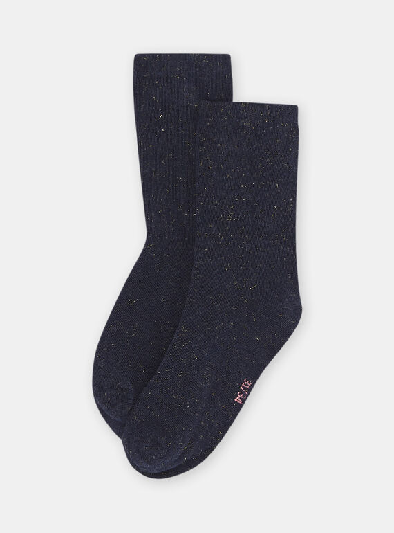Marineblaue Socken, Mädchen SYAJOSCHO1 / 23WI01B4SOQ070