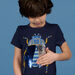Mitternachtsblaues Käfer-T-Shirt mit Wendepailletten für Kinder Jungen