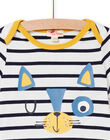 Kurzarm-T-Shirt für Baby Junge in Schwarz und Ecru 22SG10C4TMC001