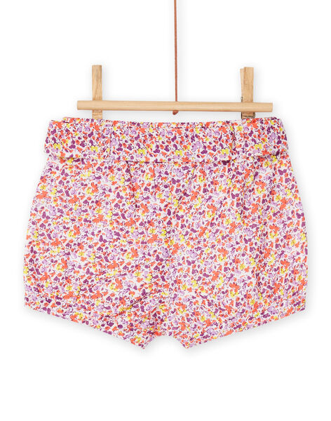 Rosa und violette Shorts mit Blumenmuster RINEOSHO / 23SG09O1SHO000