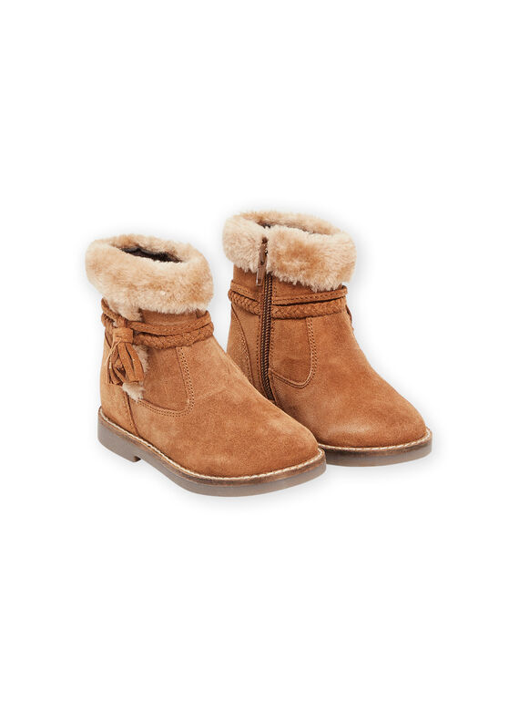 Lederstiefel mit Fellkragen PABOTTRESS / 22XK3591D10804
