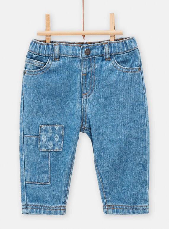 Helle Jeans mit Patchworkmuster für Baby-Jungen TUDEJEAN / 24SG10J1JEAP272