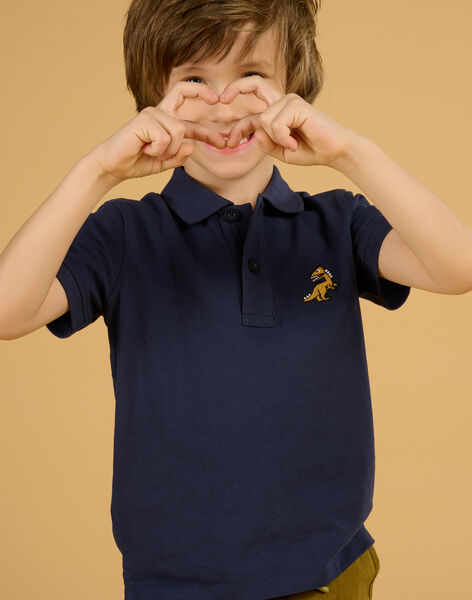 Polo-Shirt aus Piqué mit Dinosaurier-Badge ROJOPOL1 / 23S90272POL705