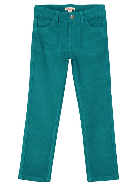 Blaugrüne Samthose Regular Fit GOJOPAVEL5 / 19W902L2D2BG617