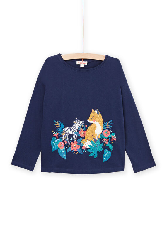 Langärmeliges T-Shirt mit Fuchs und Zebra Animation. PAMENTEE2 / 22W901U3TML713