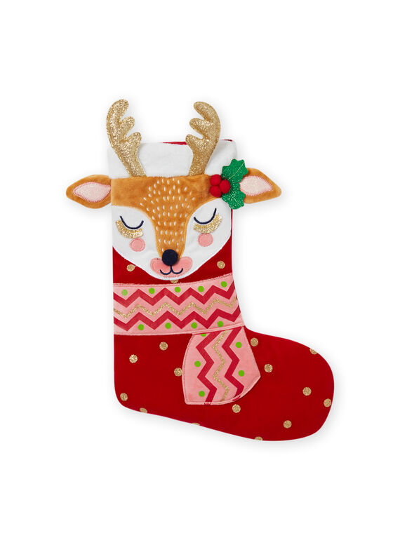 Gestickte Weihnachtssocke Kind Mädchen MYANOCHONO / 21WI01Q1ACD050