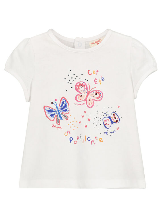 Bedrucktes Baby-T-Shirt für Mädchen FITOTI1 / 19SG09L1TMC000