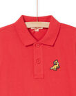 Polo-Shirt aus Piqué mit Dinosaurier-Badge ROJOPOL3 / 23S90275POLF518