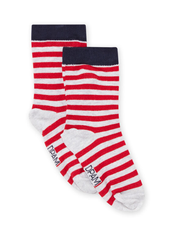 Rote und graue Socken für Kind Junge NYOJOCHOR6 / 22SI0261SOQ050