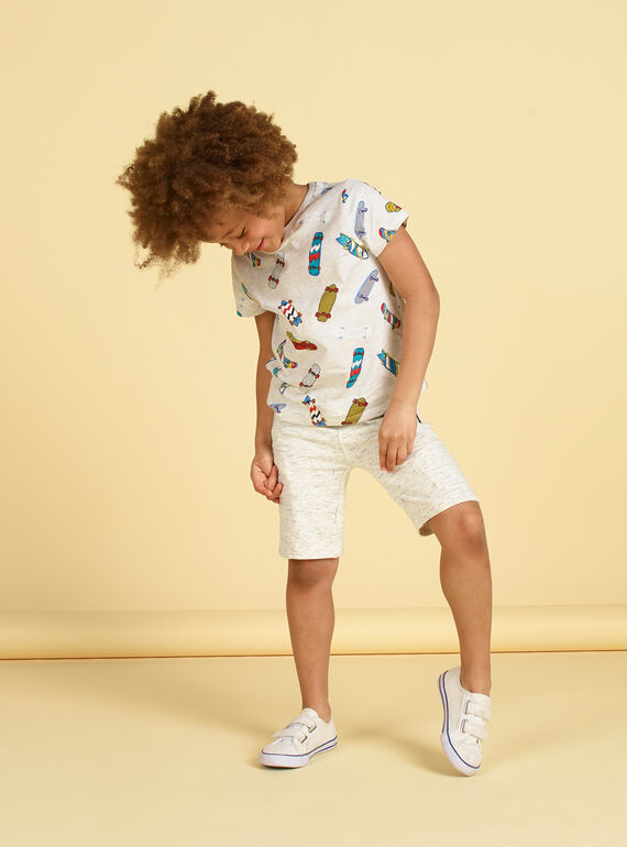 Heather grau und blau T-Shirt - Kind Junge LOPOETI1 / 21S902Y2TMCJ920