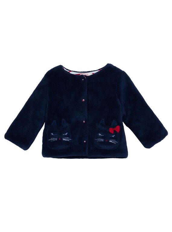 Baby-Strickjacke aus Kunstpelz für Mädchen JIGRACAR1 / 20SG09E2CAR070