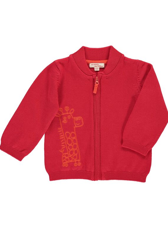 Baby boys' cotton cardigan CUJOGIL3B / 18SG10R6GIL050