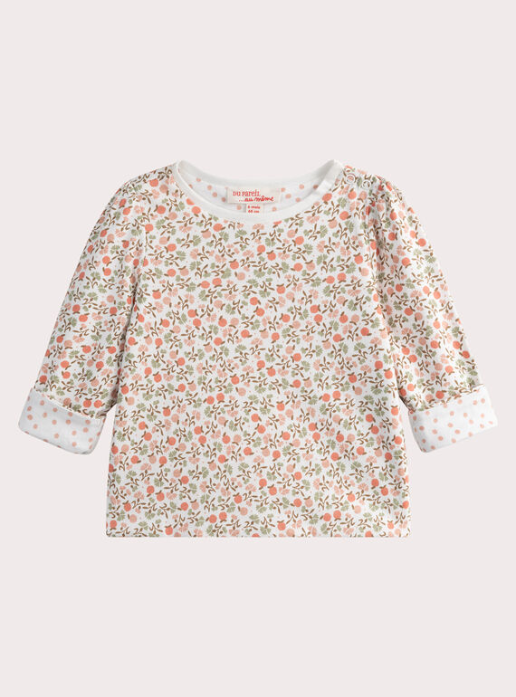 Bedrucktes Wende-T-Shirt für Baby-Mädchen WILANTEE1 / 25SG0944TMLA001