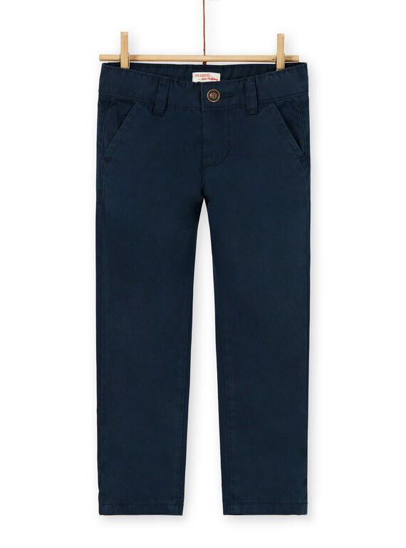 Chino navy blau Baumwolle Baumwolle Kind Junge LOJOPACHI2 / 21S90235PAN705